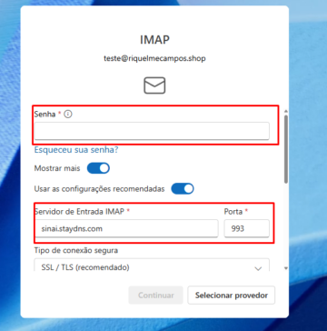 Configurando seu Email via IMAP no Outlook - StayCloud