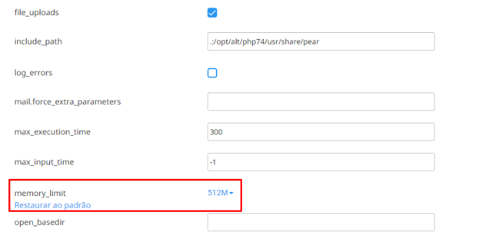 Como Corrigir Erro 500 Elementor - Aumentando o memory_limit no cPanel.