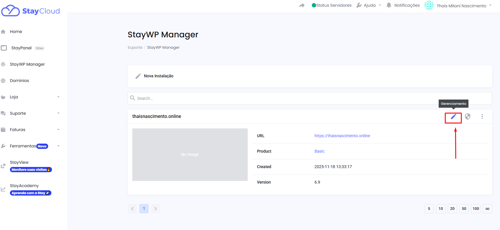 Lista de instalações para acessar WordPress