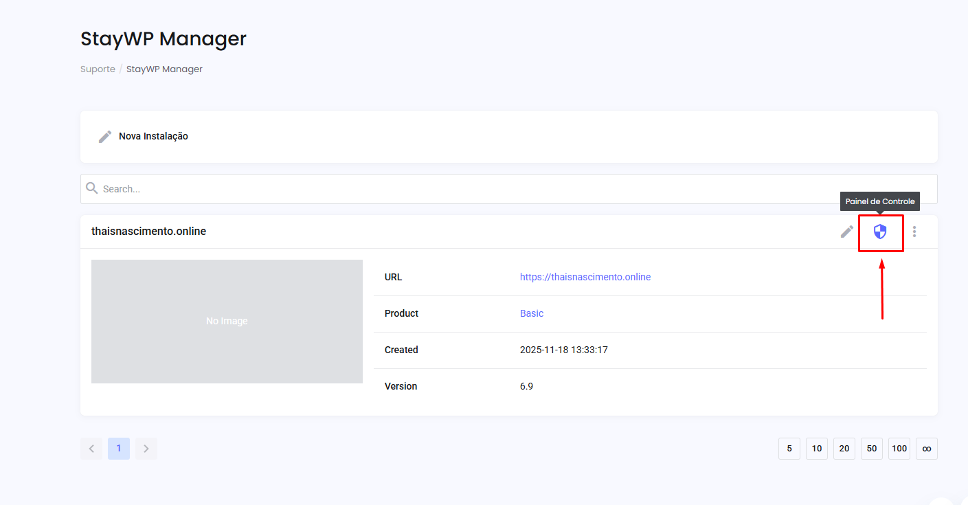 Botão para acessar WordPress admin direto