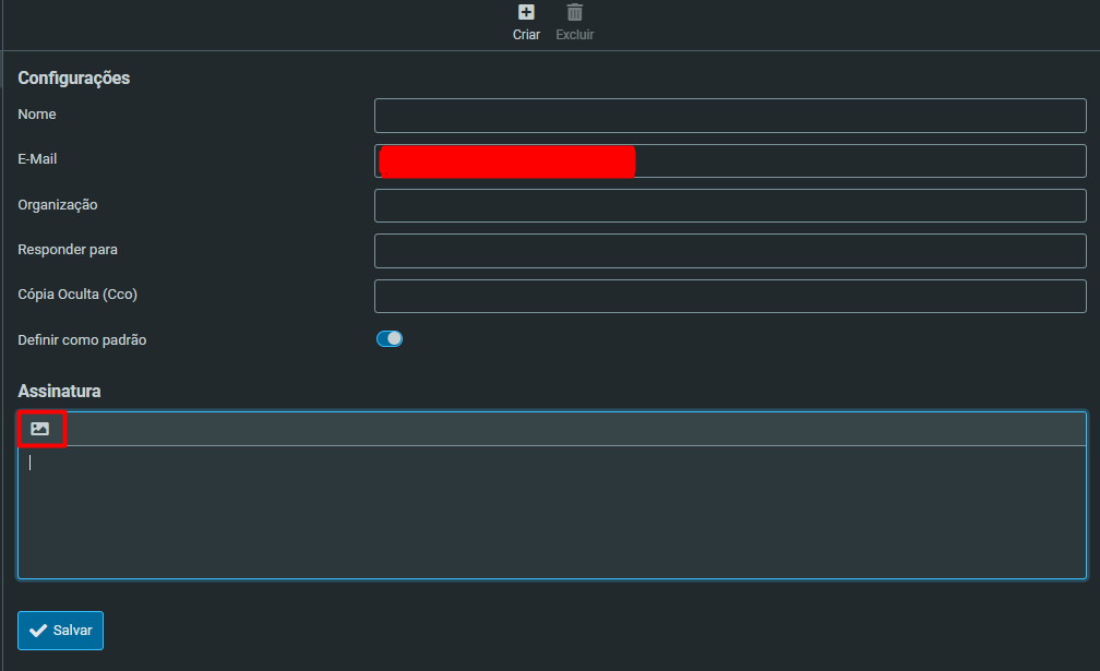 Adicionando imagem na assinatura automática no Webmail profissional