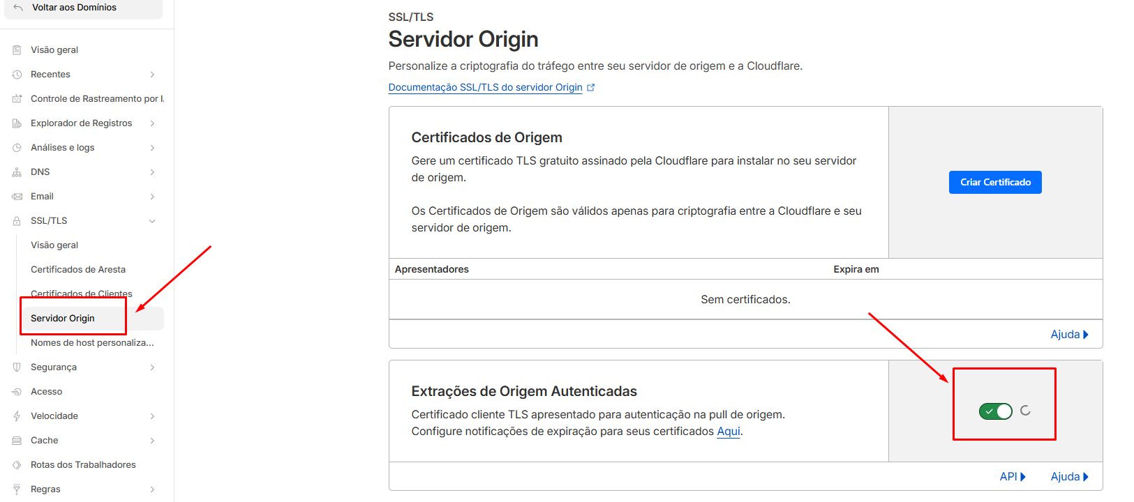 Ativando Pulls de Origem Autenticados