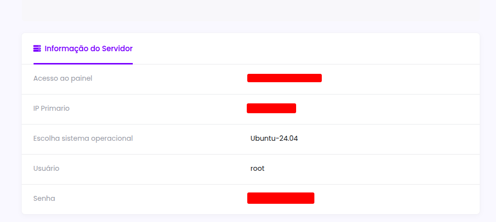 Identificando credenciais para entender como acessar o Coolify